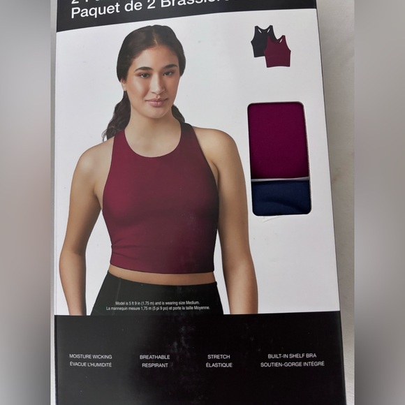 GAP Women's Burgundy and Navy Tank Bra Duo (2pk) - Picture 3 of 3